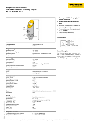TS-500-2UPN8X-H1141 Datasheet PDF Turck, Inc.