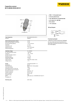 BC10-M30K-RZ3X-B3131 Datasheet PDF Turck, Inc.