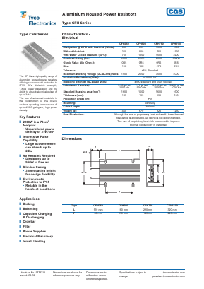 CFH1100B1K0J Datasheet PDF TE Connectivity