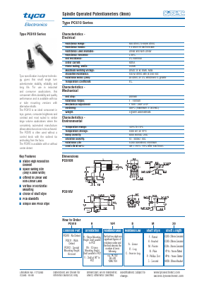 PC610H102CM30 Datasheet PDF TE Connectivity