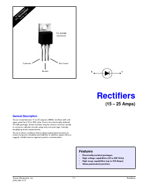 D2015L Datasheet PDF Teccor Electronics