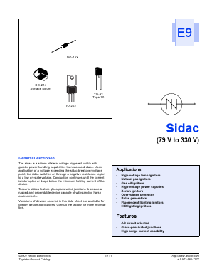 K1050E70 Datasheet PDF Teccor Electronics