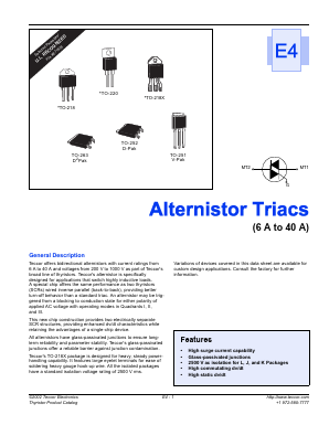 Q4012RH5 Datasheet PDF Teccor Electronics