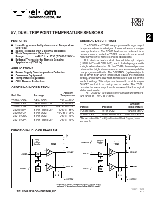 TC620HVOA Datasheet PDF TelCom Semiconductor Inc => Microchip