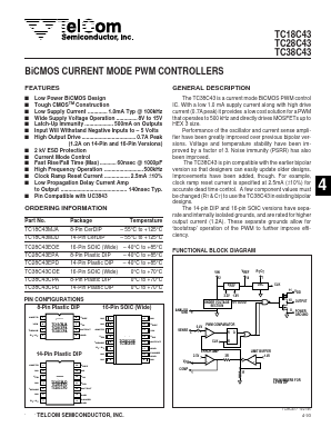 TC18C43MJD Datasheet PDF TelCom Semiconductor Inc => Microchip