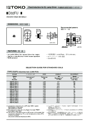 887FU-252M Datasheet PDF Toko America Inc 