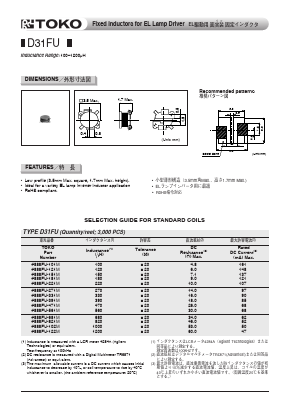 888FU-821M Datasheet PDF Toko America Inc 