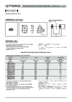 892NCF-820M Datasheet PDF Toko America Inc 