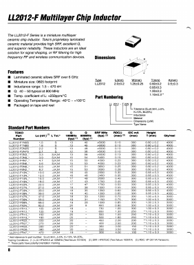 LL2012-F56NS Datasheet PDF Toko America Inc 