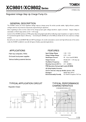 XC9802 Datasheet PDF TOREX SEMICONDUCTOR