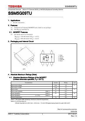 SSM5G09TU Datasheet PDF Toshiba