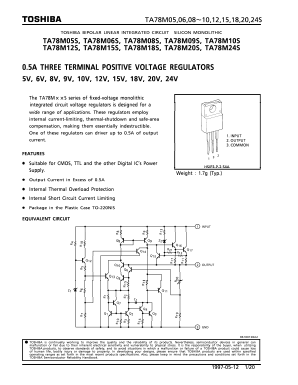 TA78M05S Datasheet PDF Toshiba