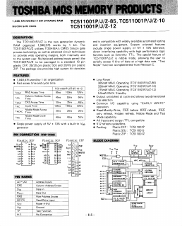 TC511001J-12 Datasheet PDF Toshiba