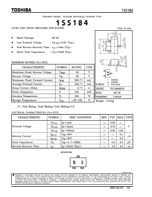 1SS184 Datasheet PDF Toshiba