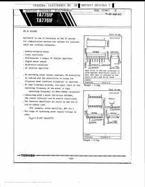TA7761F Datasheet PDF Toshiba