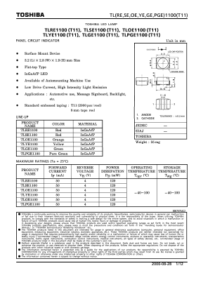 TLRE1100 Datasheet PDF Toshiba