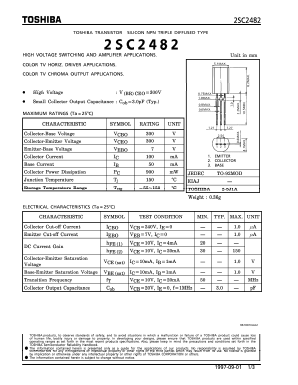 C2482 Datasheet PDF Toshiba
