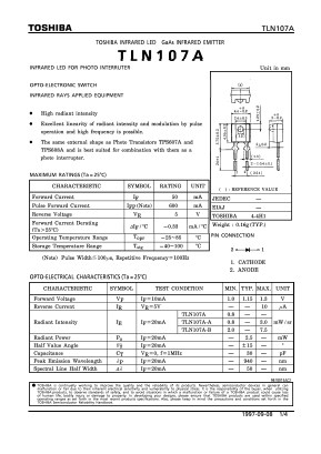 TLN107A Datasheet PDF Toshiba
