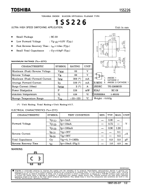 1SS226 Datasheet PDF Toshiba