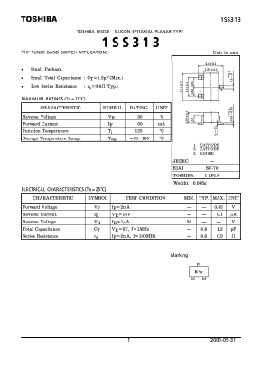 1SS313BG Datasheet PDF Toshiba