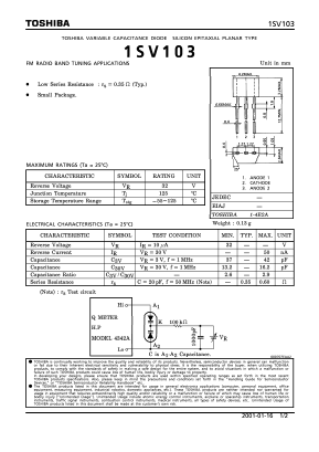 1SV103 Datasheet PDF Toshiba