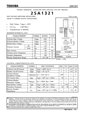 A1321 Datasheet PDF Toshiba