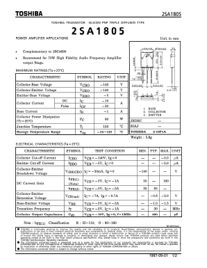 A1805O Datasheet PDF Toshiba