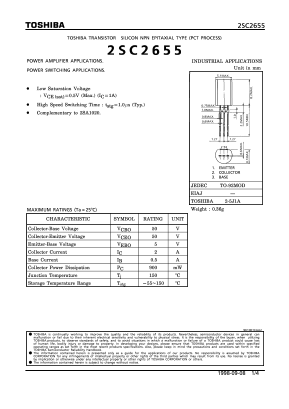 2SC2655 Datasheet PDF Toshiba