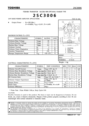 C3006 Datasheet PDF Toshiba