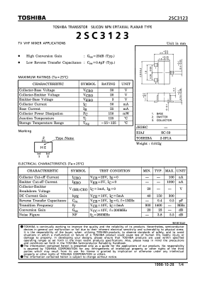 2SC3123 Datasheet PDF Toshiba