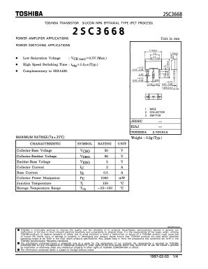 C3668 Datasheet PDF Toshiba