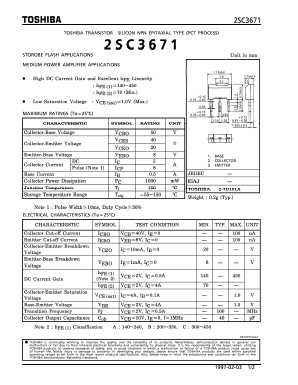 C3671 Datasheet PDF Toshiba