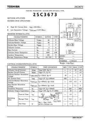 C3673 Datasheet PDF Toshiba