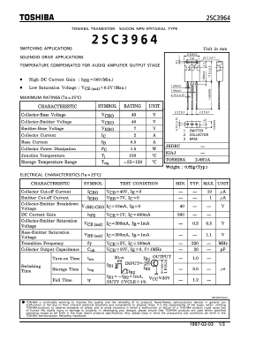 C3964 Datasheet PDF Toshiba