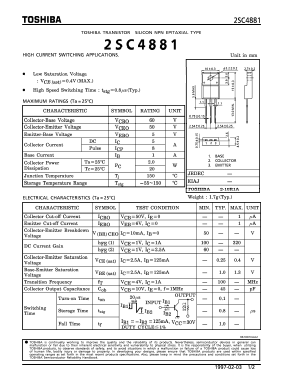 C4881 Datasheet PDF Toshiba