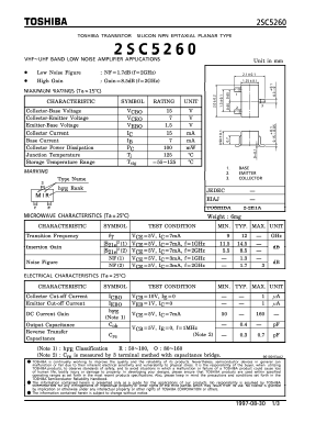 2SC5260 Datasheet PDF Toshiba