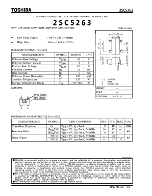 2SC5263 Datasheet PDF Toshiba