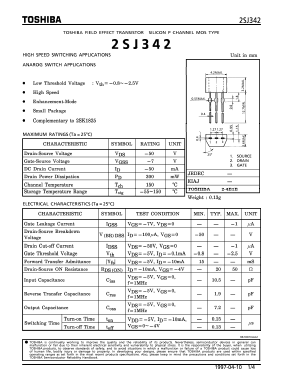 2SJ342 Datasheet PDF Toshiba