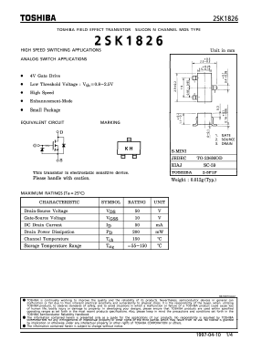 2SK1826 Datasheet PDF Toshiba