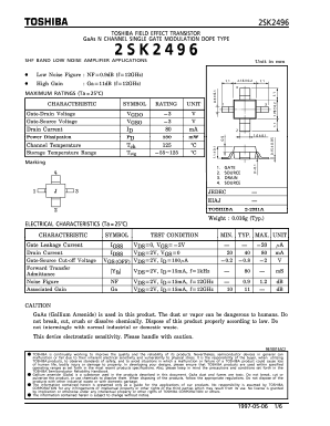 2SK2496 Datasheet PDF Toshiba