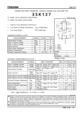 3SK127 Datasheet PDF Toshiba