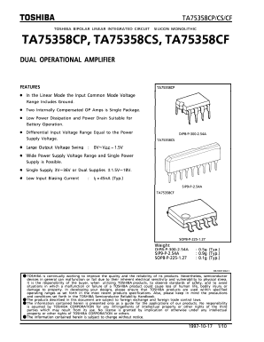 PA75358CF Datasheet PDF Toshiba