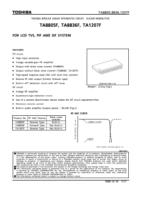 TA1207F Datasheet PDF Toshiba