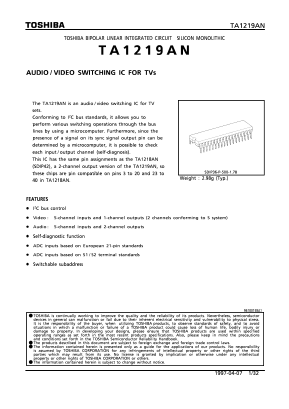 TA1219 Datasheet PDF Toshiba