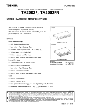 TA2002F Datasheet PDF Toshiba
