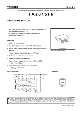 TA2015FN Datasheet PDF Toshiba