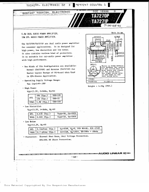 TA7270P Datasheet PDF Toshiba