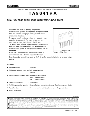 TA8041 Datasheet PDF Toshiba