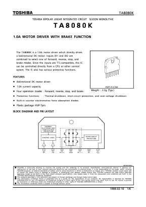 TA8080 Datasheet PDF Toshiba