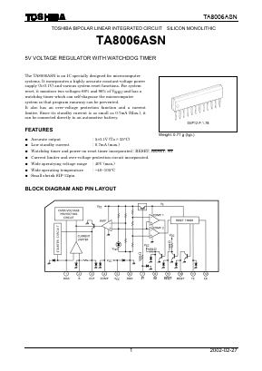 TA8006ASN Datasheet PDF Toshiba